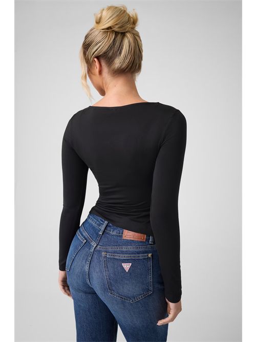 Top con dettagli gioiello GUESS | W6BP27K6288/JBLK
